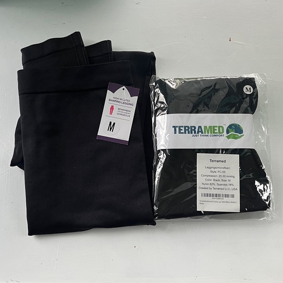 2 Vim & Vigr compression footless tights *AND* 2 pair compr. leggings, sz 2 / M - Picture 3 of 4